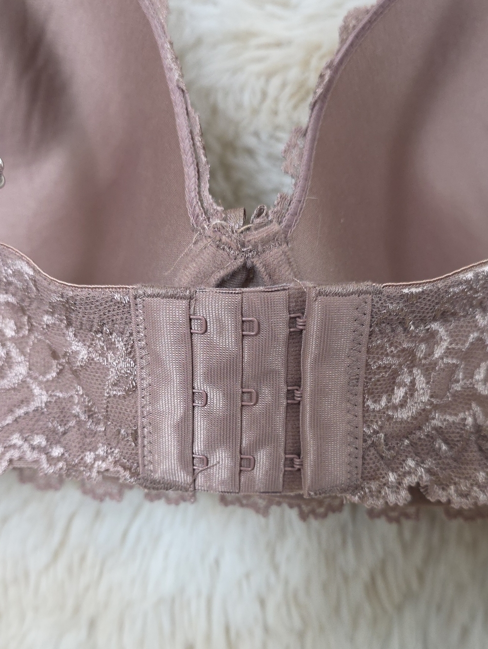 Auden Lace Push Up Bra 38DD Mauve Taupe Underwire Padded T-Shirt Bra - Picture 6 of 13